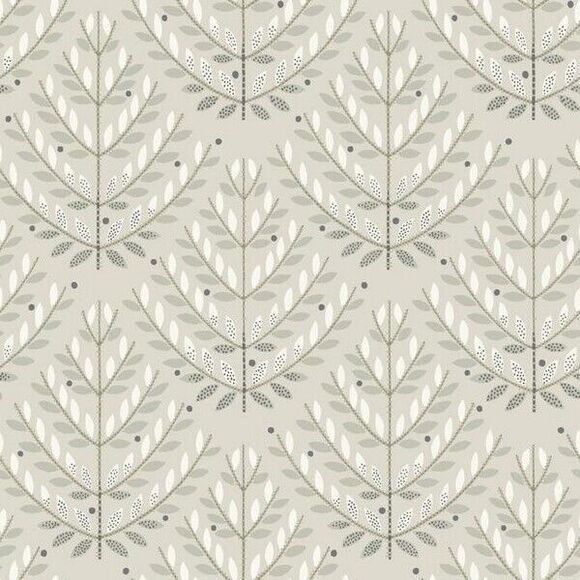 NIP York Wallcovering Wallpaper Prepasted Roll NR1588 Norrland Neutral Leaf Grey
